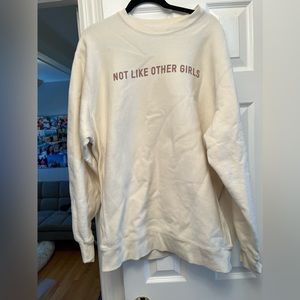 Claudia Oshry not like other girls tour sweatshirt
